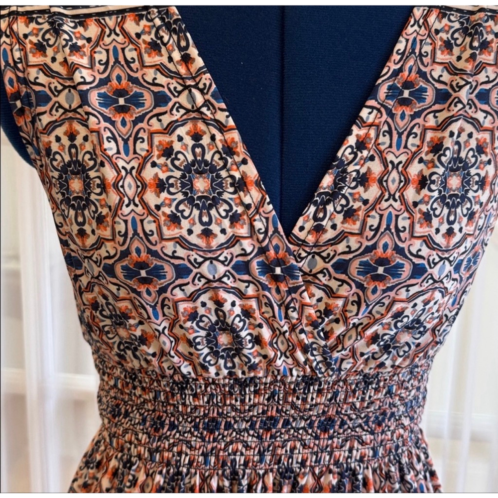 Women's Lildy Patterned Surplice Sundress Small S - Picture 2 of 6